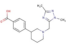 4-{1-[(1,3-dimethyl-1H-1,2,4-triazol-5-yl)methyl]piperidin-3-yl}benzoic acid