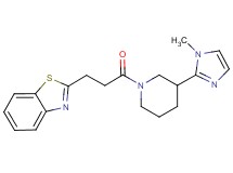 2-{3-[3-(1-methyl-1H-imidazol-2-yl)-1-piperidinyl]-3-oxopropyl}-1,3-benzothiazole