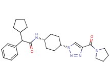 2-cyclopentyl-2-phenyl-N-{cis-4-[4-(1-pyrrolidinylcarbonyl)-1H-1,2,3-triazol-1-yl]cyclohexyl}acetamide