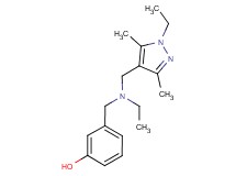 3-({ethyl[(1-ethyl-3,5-dimethyl-1H-pyrazol-4-yl)methyl]amino}methyl)phenol