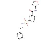 3-{[(2-phenylethyl)amino]sulfonyl}-N-(tetrahydrofuran-3-yl)benzamide