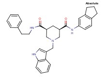 (3R,5S)-N-(2,3-dihydro-1H-inden-5-yl)-1-(1H-indol-3-ylmethyl)-N'-(2-phenylethyl)-3,5-piperidinedicarboxamide