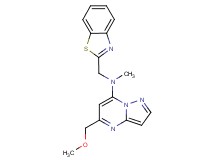 N-(1,3-benzothiazol-2-ylmethyl)-5-(methoxymethyl)-N-methylpyrazolo[1,5-a]pyrimidin-7-amine