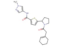 5-[1-(1-cyclohexen-1-ylacetyl)-2-pyrrolidinyl]-N-(1-methyl-1H-pyrazol-4-yl)-2-thiophenecarboxamide