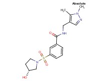 N-[(1,5-dimethyl-1H-pyrazol-4-yl)methyl]-3-{[(3R)-3-hydroxypyrrolidin-1-yl]sulfonyl}benzamide