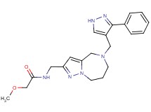 2-methoxy-N-({5-[(3-phenyl-1H-pyrazol-4-yl)methyl]-5,6,7,8-tetrahydro-4H-pyrazolo[1,5-a][1,4]diazepin-2-yl}methyl)acetamide