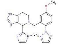 5-[5-methoxy-2-(1H-pyrazol-1-yl)benzyl]-4-(1-methyl-1H-imidazol-2-yl)-4,5,6,7-tetrahydro-1H-imidazo[4,5-c]pyridine
