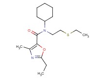 N-cyclohexyl-2-ethyl-N-[2-(ethylthio)ethyl]-4-methyl-1,3-oxazole-5-carboxamide