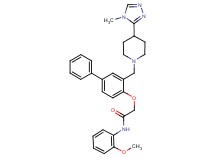 N-(2-methoxyphenyl)-2-[(3-{[4-(4-methyl-4H-1,2,4-triazol-3-yl)-1-piperidinyl]methyl}-4-biphenylyl)oxy]acetamide
