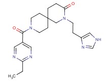 9-[(2-ethylpyrimidin-5-yl)carbonyl]-2-[2-(1H-imidazol-4-yl)ethyl]-2,9-diazaspiro[5.5]undecan-3-one
