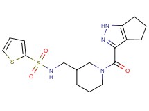 N-{[1-(1,4,5,6-tetrahydrocyclopenta[c]pyrazol-3-ylcarbonyl)piperidin-3-yl]methyl}thiophene-2-sulfonamide