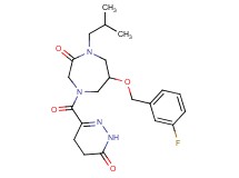 6-[(3-fluorobenzyl)oxy]-1-isobutyl-4-[(6-oxo-1,4,5,6-tetrahydro-3-pyridazinyl)carbonyl]-1,4-diazepan-2-one