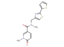 N,1-dimethyl-6-oxo-N-{[2-(2-thienyl)-1,3-thiazol-4-yl]methyl}-1,6-dihydro-3-pyridinecarboxamide