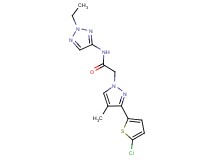 2-[3-(5-chloro-2-thienyl)-4-methyl-1H-pyrazol-1-yl]-N-(2-ethyl-2H-1,2,3-triazol-4-yl)acetamide