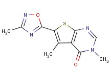 3,5-dimethyl-6-(3-methyl-1,2,4-oxadiazol-5-yl)thieno[2,3-d]pyrimidin-4(3H)-one