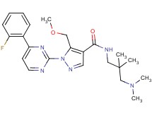 N-[3-(dimethylamino)-2,2-dimethylpropyl]-1-[4-(2-fluorophenyl)-2-pyrimidinyl]-5-(methoxymethyl)-1H-pyrazole-4-carboxamide
