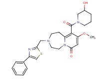 10-[(3-hydroxy-1-piperidinyl)carbonyl]-9-methoxy-3-[(4-phenyl-1,3-thiazol-2-yl)methyl]-2,3,4,5-tetrahydropyrido[1,2-d][1,4]diazepin-7(1H)-one