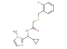 2-[(2-chlorobenzyl)thio]-N-[cyclopropyl(1-methyl-1H-imidazol-2-yl)methyl]acetamide