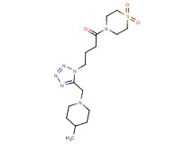 4-(4-{5-[(4-methylpiperidin-1-yl)methyl]-1H-tetrazol-1-yl}butanoyl)thiomorpholine 1,1-dioxide