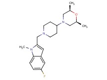 2-({4-[(2R*,6S*)-2,6-dimethyl-4-morpholinyl]-1-piperidinyl}methyl)-5-fluoro-1-methyl-1H-indole