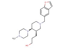 3-[(3R*,4S*)-1-(1-benzofuran-5-ylmethyl)-4-(4-methylpiperazin-1-yl)piperidin-3-yl]propan-1-ol