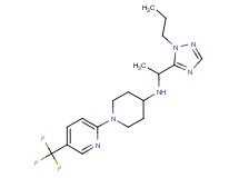 N-[1-(1-propyl-1H-1,2,4-triazol-5-yl)ethyl]-1-[5-(trifluoromethyl)pyridin-2-yl]piperidin-4-amine