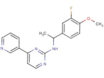 N-[1-(3-fluoro-4-methoxyphenyl)ethyl]-4-(3-pyridinyl)-2-pyrimidinamine
