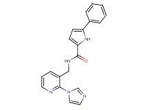 N-{[2-(1H-imidazol-1-yl)pyridin-3-yl]methyl}-5-phenyl-1H-pyrrole-2-carboxamide