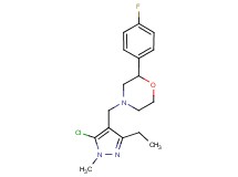 4-[(5-chloro-3-ethyl-1-methyl-1H-pyrazol-4-yl)methyl]-2-(4-fluorophenyl)morpholine