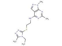N-{2-[(4-ethyl-5-methyl-4H-1,2,4-triazol-3-yl)thio]ethyl}-1,6-dimethyl-1H-pyrazolo[3,4-d]pyrimidin-4-amine