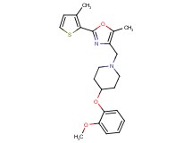 4-(2-methoxyphenoxy)-1-{[5-methyl-2-(3-methyl-2-thienyl)-1,3-oxazol-4-yl]methyl}piperidine