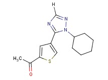 1-[4-(1-cyclohexyl-1H-1,2,4-triazol-5-yl)-2-thienyl]ethanone