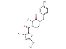 3-methyl-1-(4-methylbenzyl)-4-{[4-methyl-2-(methylamino)-1,3-thiazol-5-yl]carbonyl}piperazin-2-one