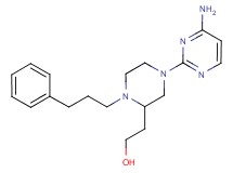 2-[4-(4-amino-2-pyrimidinyl)-1-(3-phenylpropyl)-2-piperazinyl]ethanol