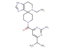 4-[(5-ethyl-1,5,6,7-tetrahydro-1'H-spiro[imidazo[4,5-c]pyridine-4,4'-piperidin]-1'-yl)carbonyl]-6-isopropylpyrimidin-2-amine