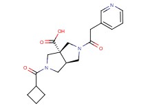 (3aS*,6aS*)-2-(cyclobutylcarbonyl)-5-(pyridin-3-ylacetyl)hexahydropyrrolo[3,4-c]pyrrole-3a(1H)-carboxylic acid