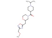 4-[(1-isopropyl-4-piperidinyl)carbonyl]-2-{[3-(methoxymethyl)-1,2,4-oxadiazol-5-yl]methyl}morpholine