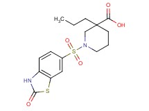 1-[(2-oxo-2,3-dihydro-1,3-benzothiazol-6-yl)sulfonyl]-3-propylpiperidine-3-carboxylic acid
