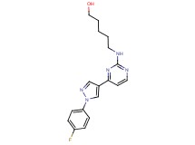 5-({4-[1-(4-fluorophenyl)-1H-pyrazol-4-yl]pyrimidin-2-yl}amino)pentan-1-ol