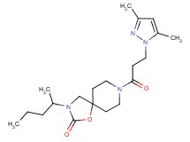8-[3-(3,5-dimethyl-1H-pyrazol-1-yl)propanoyl]-3-(1-methylbutyl)-1-oxa-3,8-diazaspiro[4.5]decan-2-one