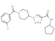 1-[1-(3-chlorobenzoyl)-4-piperidinyl]-N-cyclopentyl-1H-1,2,3-triazole-4-carboxamide