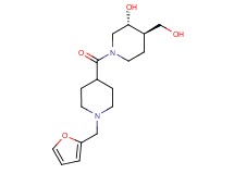 (3R*,4R*)-1-{[1-(2-furylmethyl)-4-piperidinyl]carbonyl}-4-(hydroxymethyl)-3-piperidinol