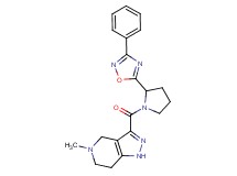 5-methyl-3-{[2-(3-phenyl-1,2,4-oxadiazol-5-yl)-1-pyrrolidinyl]carbonyl}-4,5,6,7-tetrahydro-1H-pyrazolo[4,3-c]pyridine
