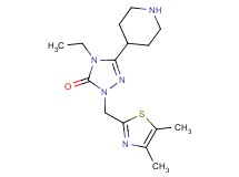 2-[(4,5-dimethyl-1,3-thiazol-2-yl)methyl]-4-ethyl-5-(4-piperidinyl)-2,4-dihydro-3H-1,2,4-triazol-3-one dihydrochloride