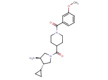 (3R*,4S*)-4-cyclopropyl-1-{[1-(3-methoxybenzoyl)piperidin-4-yl]carbonyl}pyrrolidin-3-amine