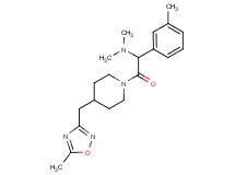 N,N-dimethyl-2-{4-[(5-methyl-1,2,4-oxadiazol-3-yl)methyl]-1-piperidinyl}-1-(3-methylphenyl)-2-oxoethanamine