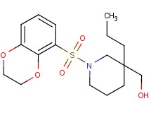 [1-(2,3-dihydro-1,4-benzodioxin-5-ylsulfonyl)-3-propyl-3-piperidinyl]methanol