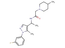 N-{1-[1-(3-fluorophenyl)-5-methyl-1H-pyrazol-4-yl]ethyl}-2-(4-methylpiperidin-1-yl)acetamide