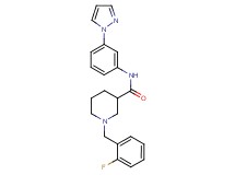 1-(2-fluorobenzyl)-N-[3-(1H-pyrazol-1-yl)phenyl]-3-piperidinecarboxamide