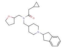 2-cyclopropyl-N-{[1-(2,3-dihydro-1H-inden-2-yl)piperidin-4-yl]methyl}-N-(tetrahydrofuran-2-ylmethyl)acetamide